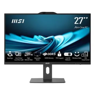 MSI PRO AP272P 14M 27" All-in-One-tietokone, Intel Core i5-14400, 16 Gt, 512 Gt SSD, Windows 11 Pro, musta (PROAP272P14M-496EU)