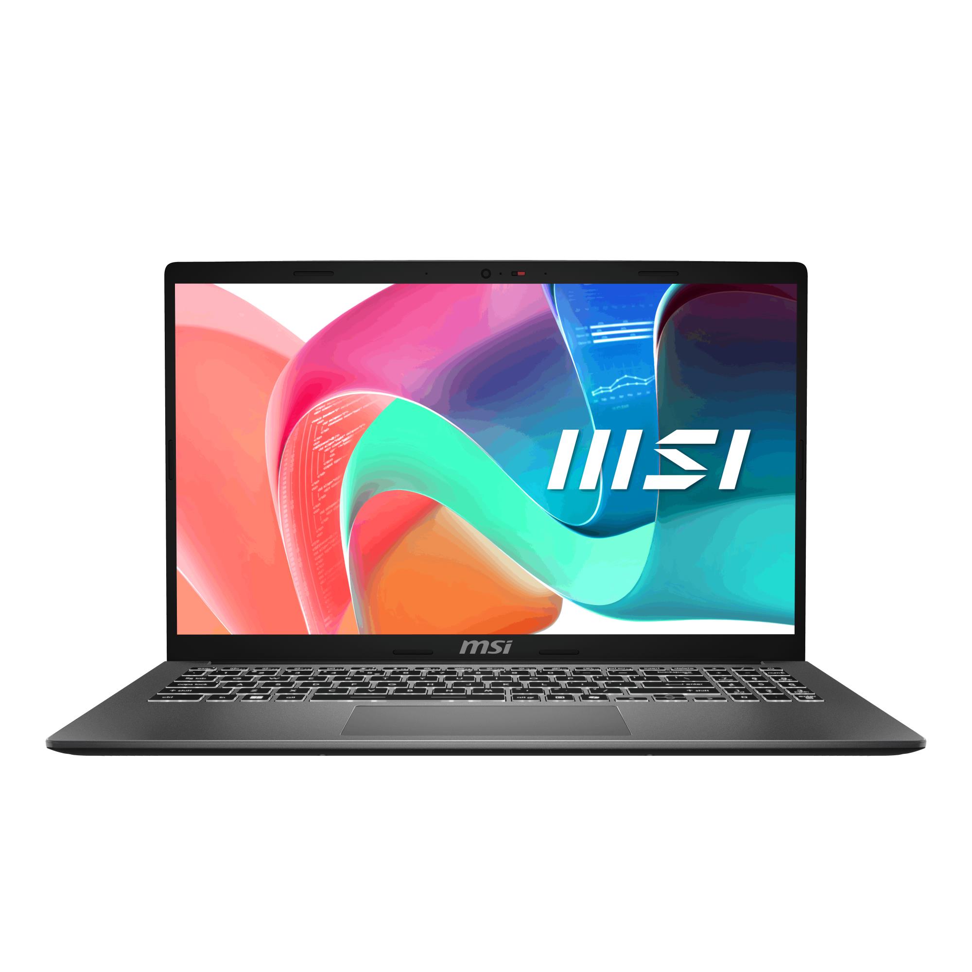 MSI Modern 15 F1MG-1241NL 15.6" kannettava tietokone, Intel Core 5 120U, 16 Gt, 512 Gt SSD, Intel-grafiikka, Windows 11 Home (MODERN15F1MG-1241NL)