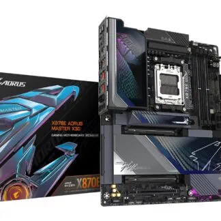 Gigabyte X870E AORUS MASTER X3D moderkort, AMD X870E, AM5, ATX, DDR5, Wi-Fi, Bluetooth (X870EAMASTERX)