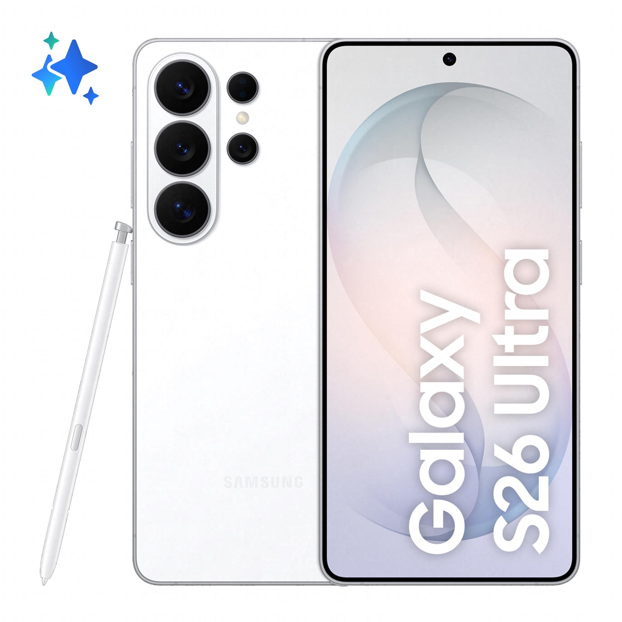 Samsung Galaxy S26 Ultra 256 Gt -älypuhelin, valkoinen (SM-S948B)