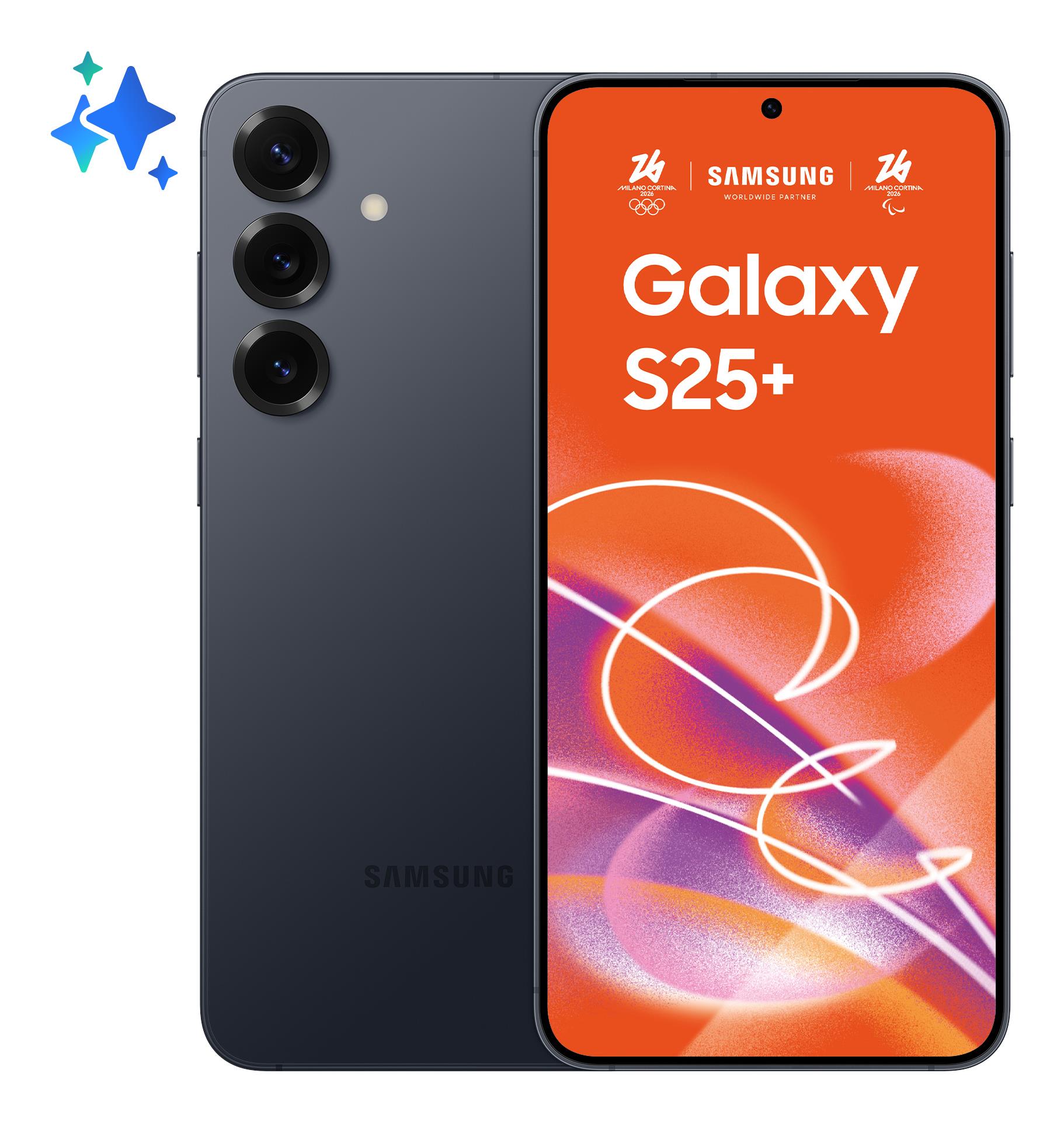 Samsung Galaxy S25+ 256 Gt -älypuhelin, sininen/musta (SM-S936)